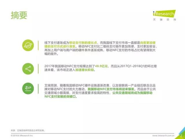 2018年中国移动NFC支付行业研究报告（全文）